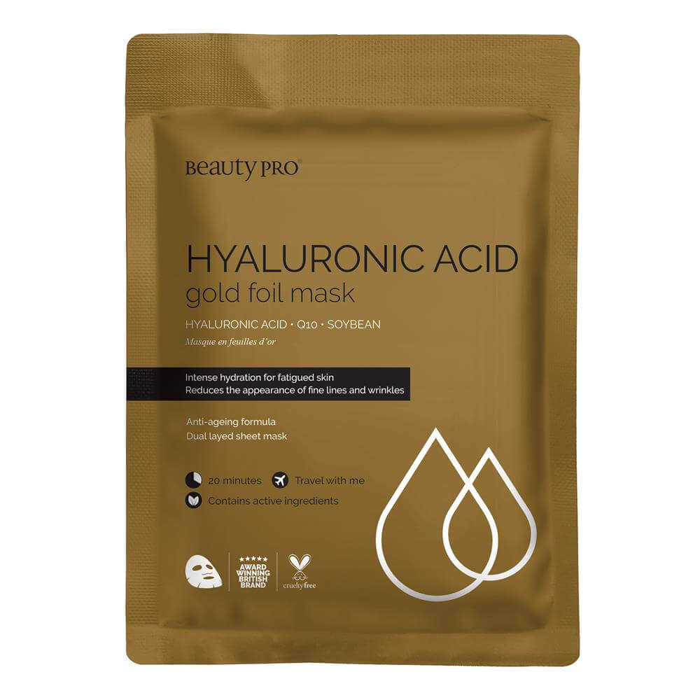 BeautyPro Hyaluronic Acid Gold Foil Mask